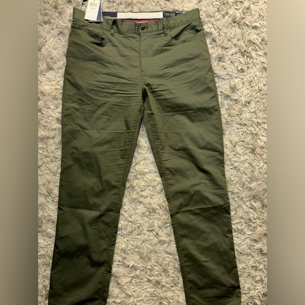 Ralph Lauren Green Chinos Durable Cotton Blend
